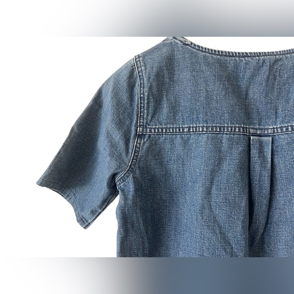 Madewell Blue Denim Short Sleeve Dress Size S - Picture 10 of 11